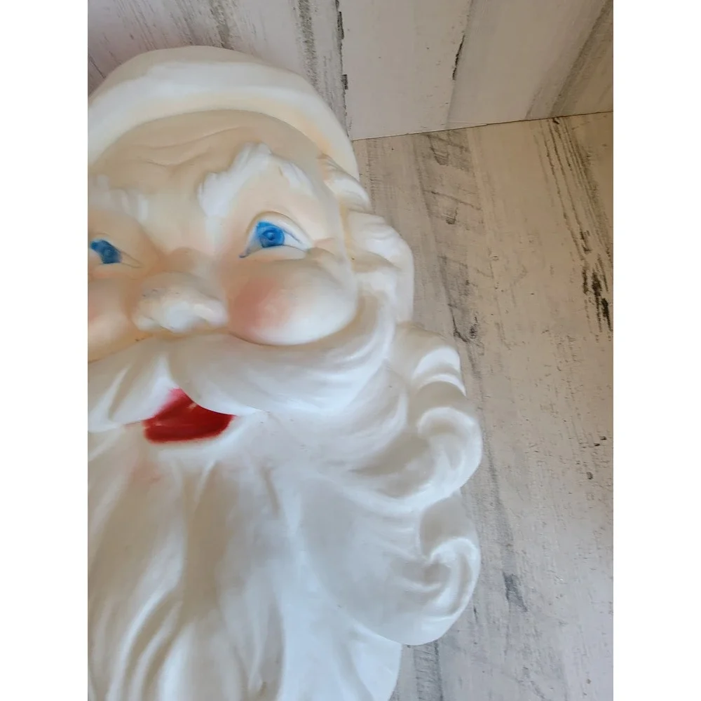 Union products Santa Claus vintage blow mold face Xmas Unique Home decor